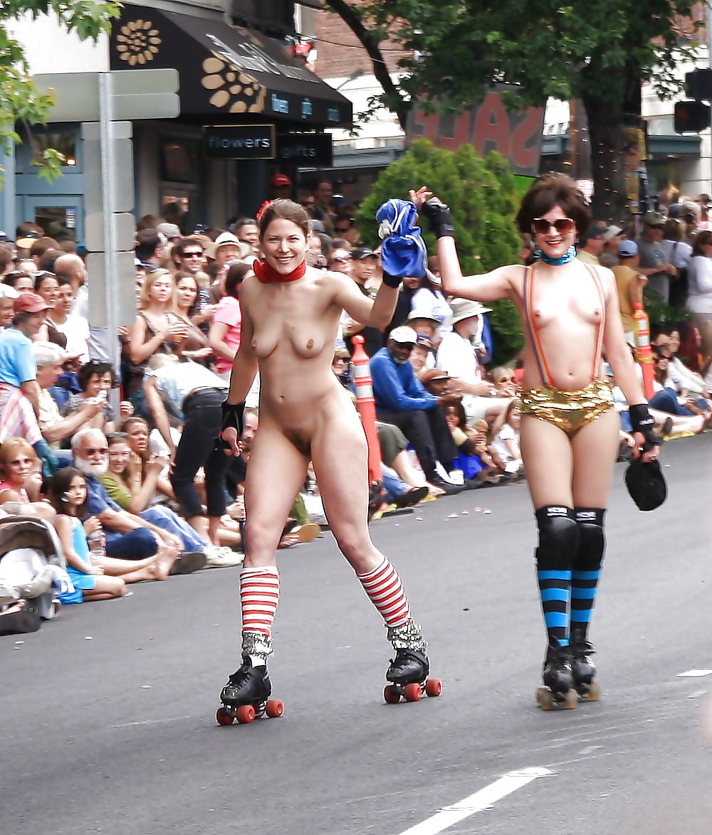 Parade of naked girls