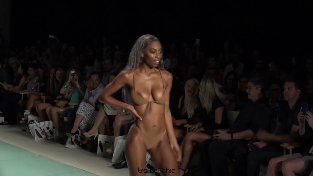 Naked girls on the catwalk