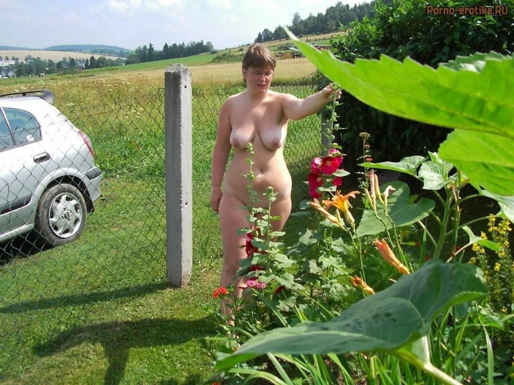 Nude woman in the country