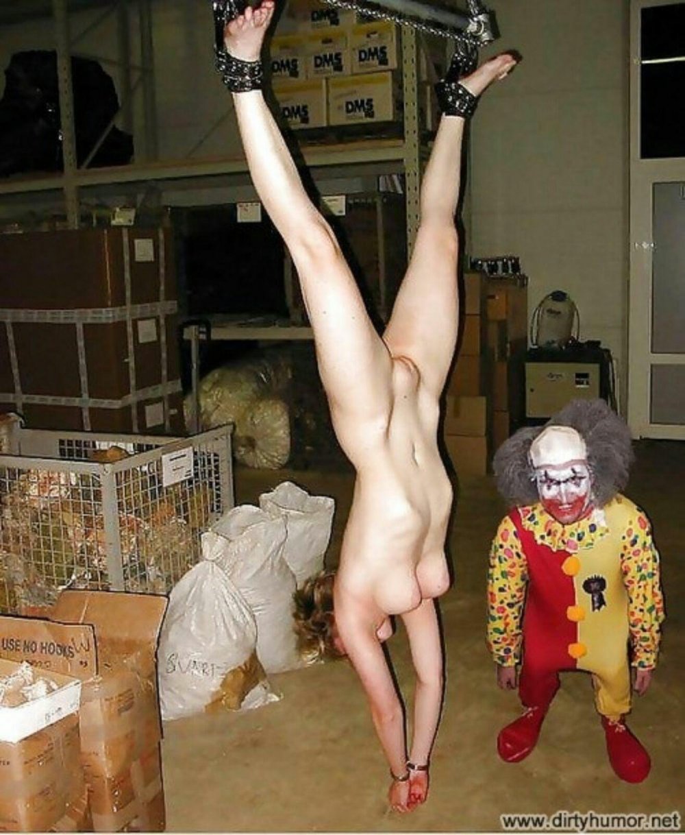 Naked girls suspended
