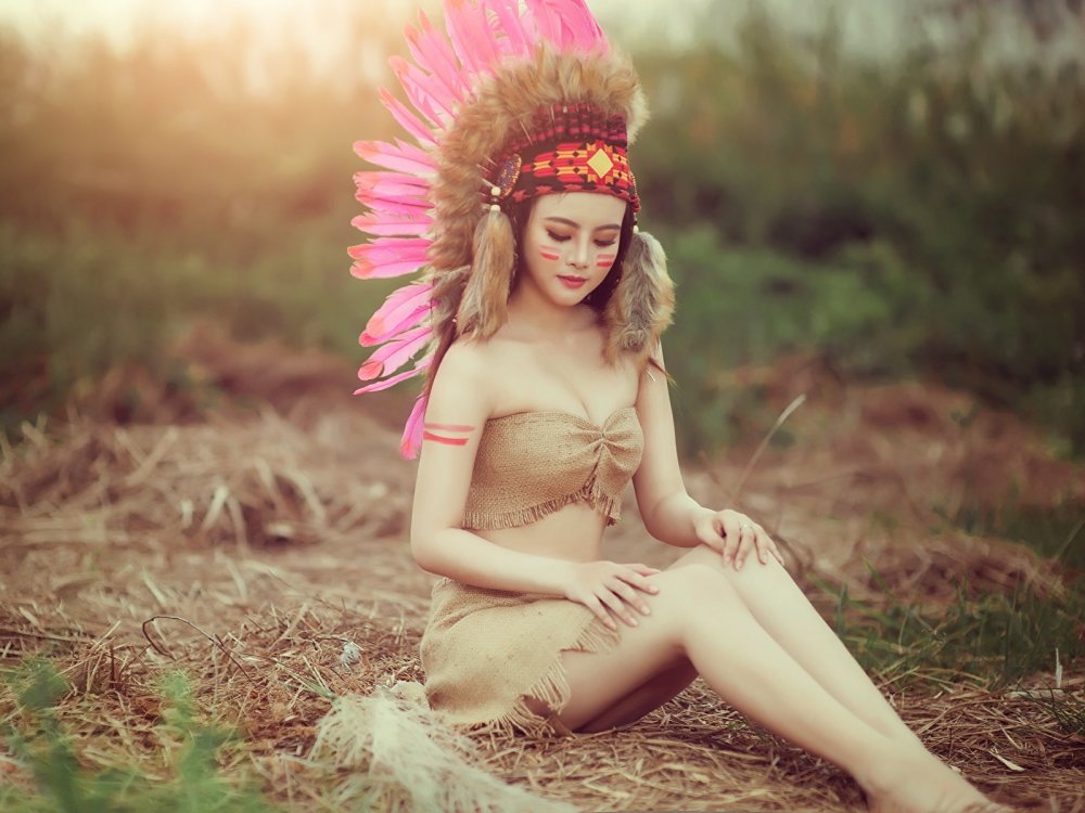 Photo session Indians girl summer