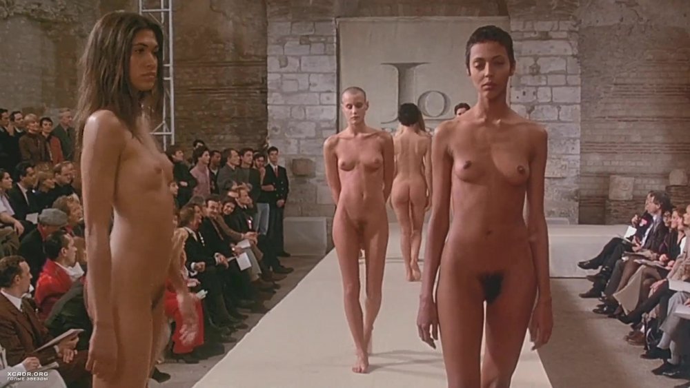 Nude girls on the podium