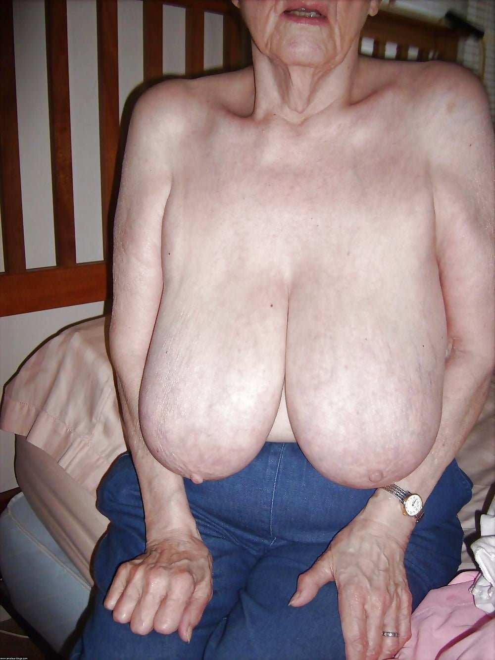 Mature grandmother boobs
