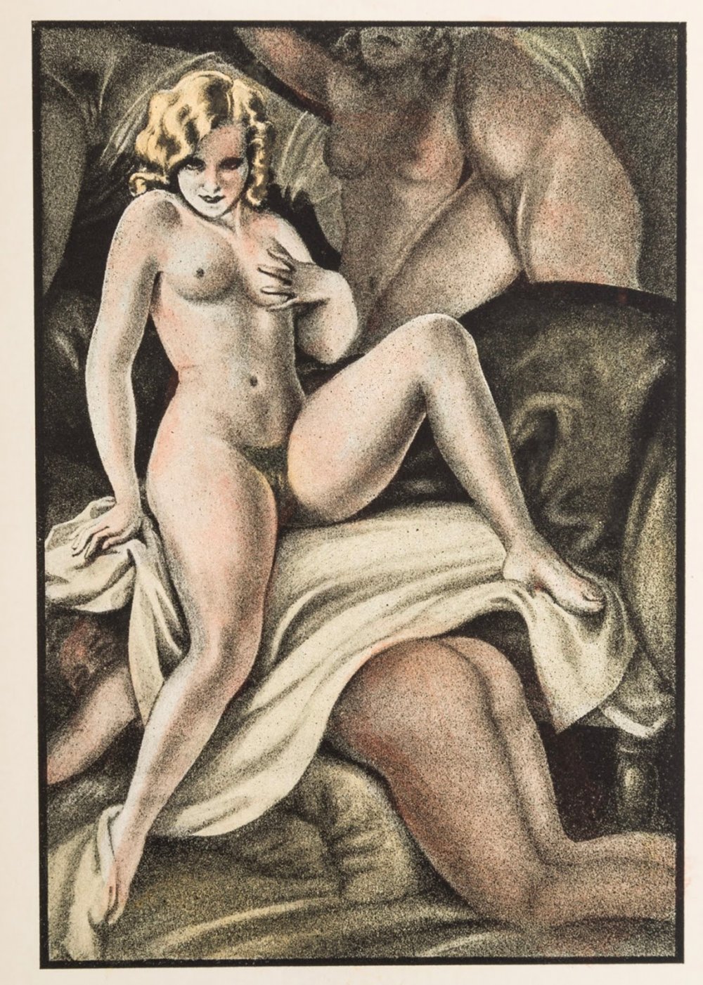 Vintage drawings voyeurism