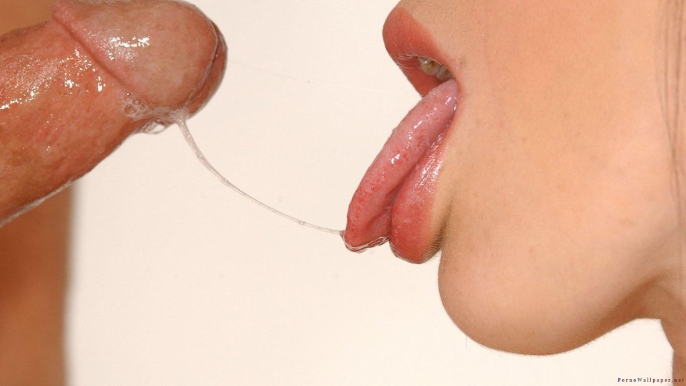 Penis in mouth close-up