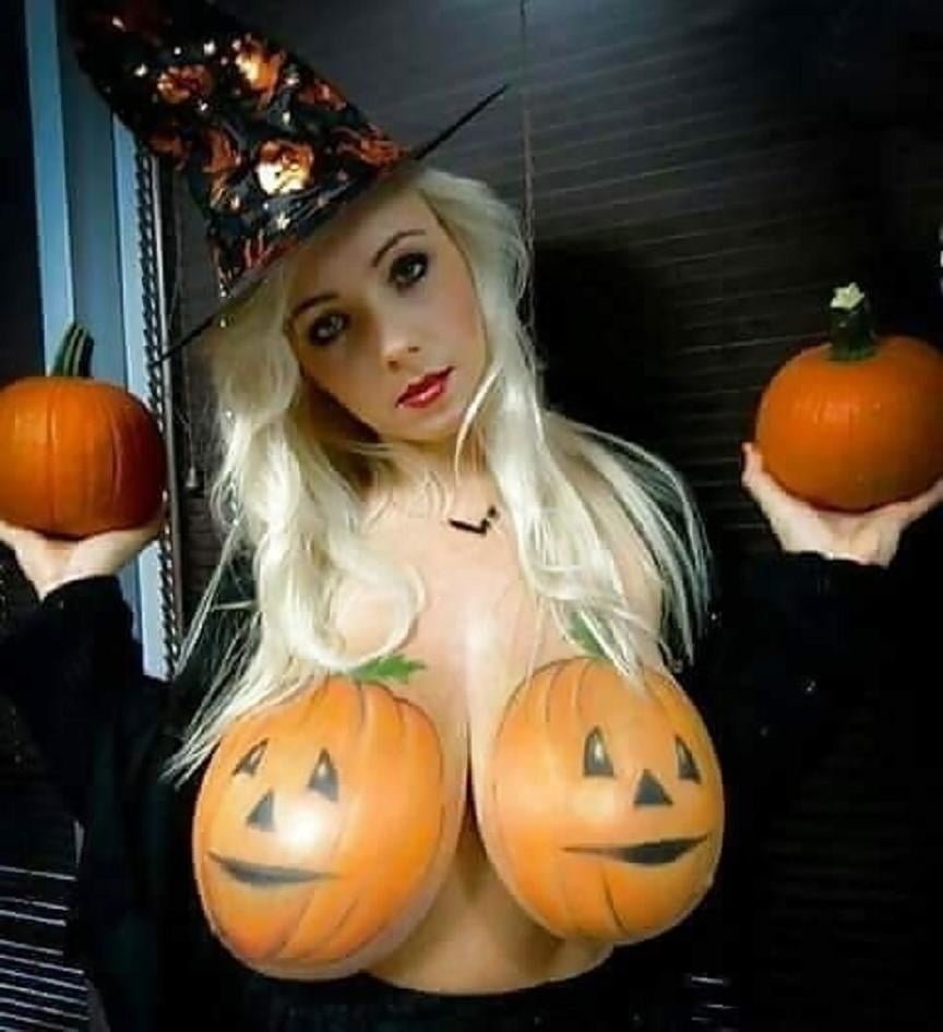 Huge tits in paint