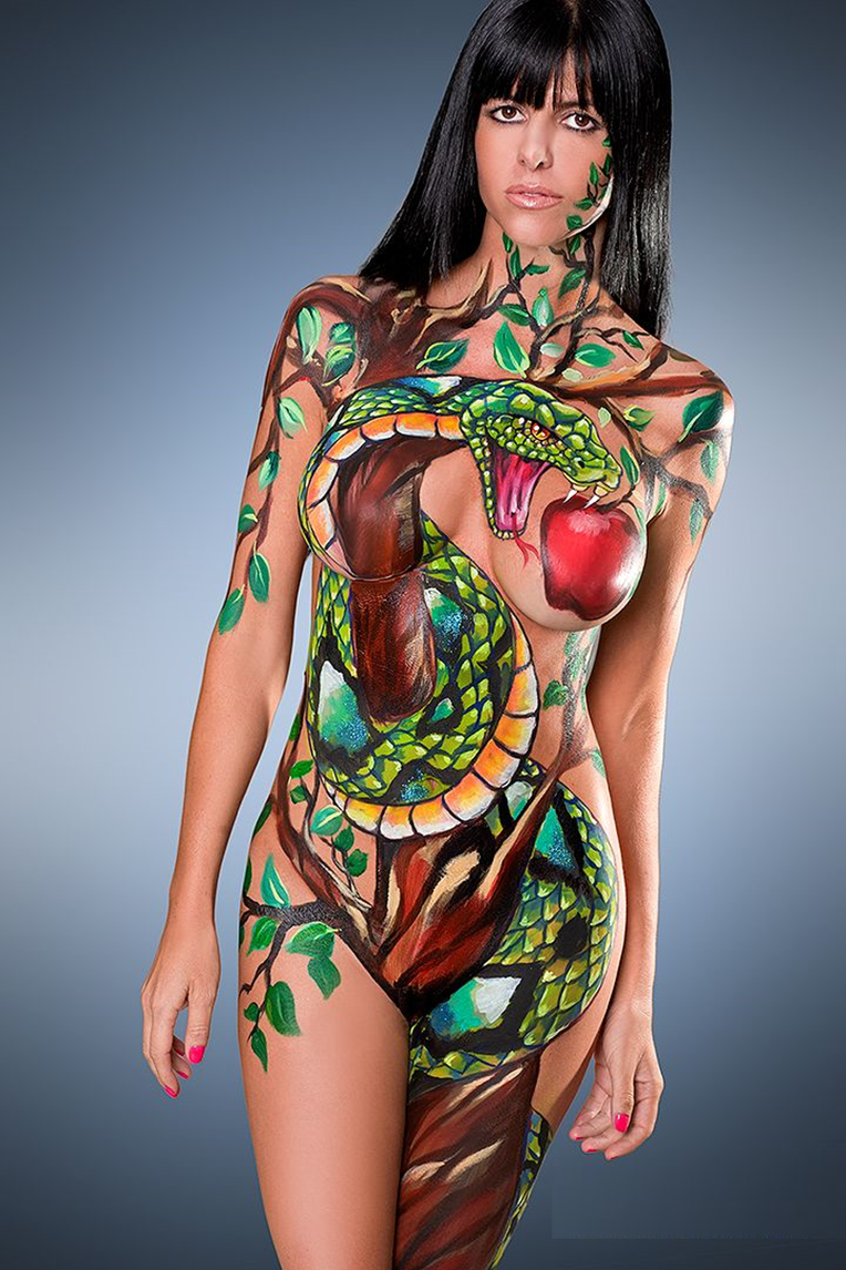 Brothers tits in paint