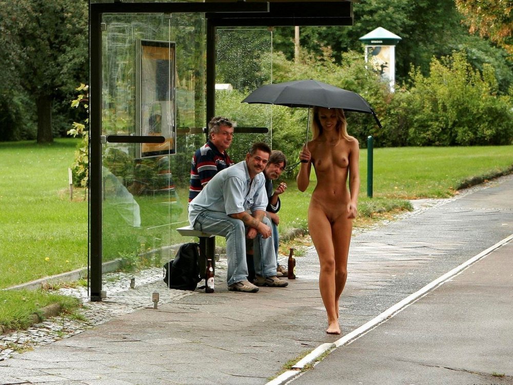 Naked in public places