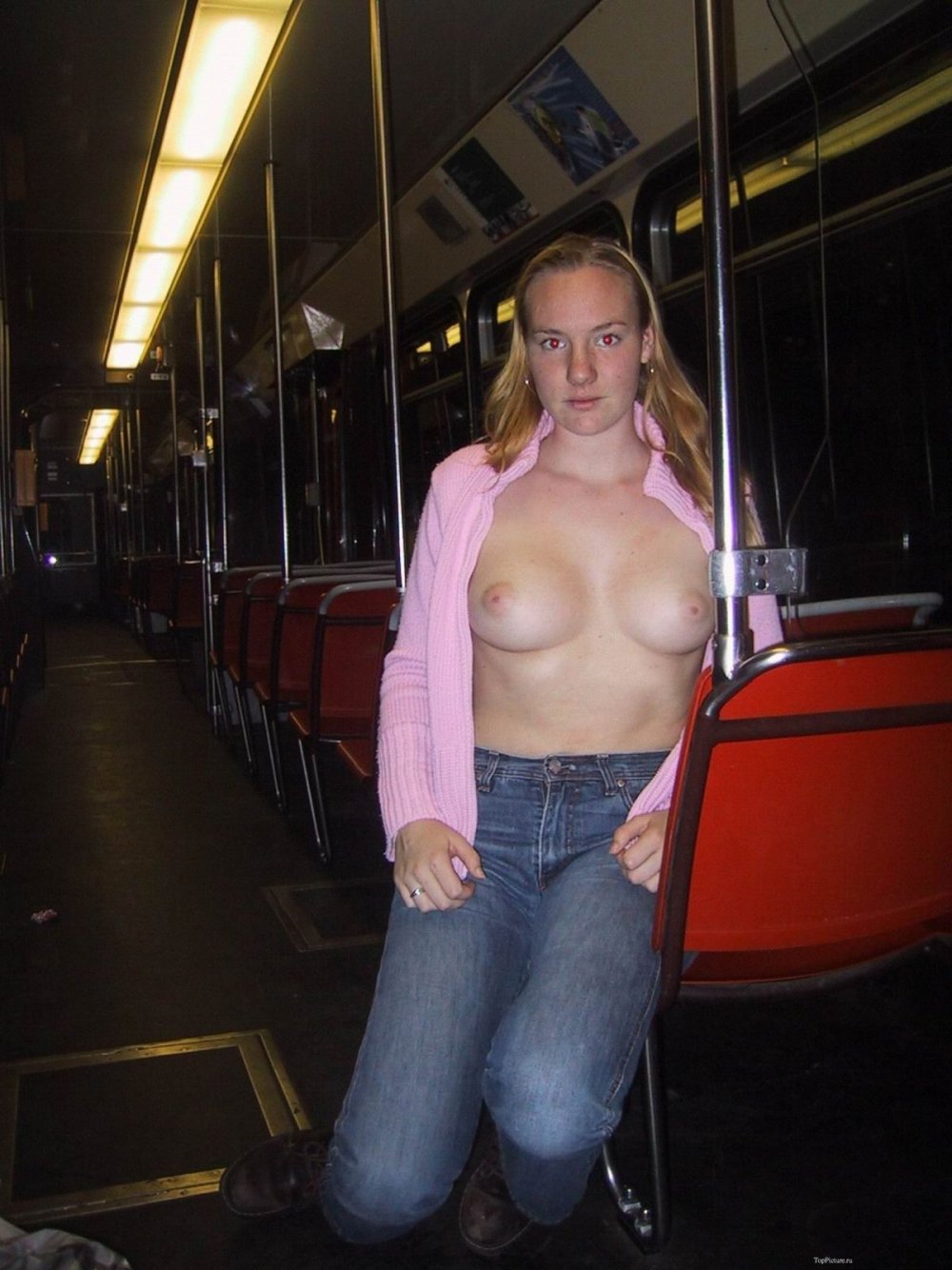 Naked in public transport