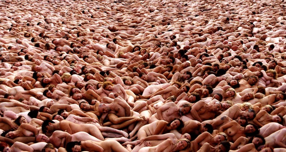 Pile of female bare bodies