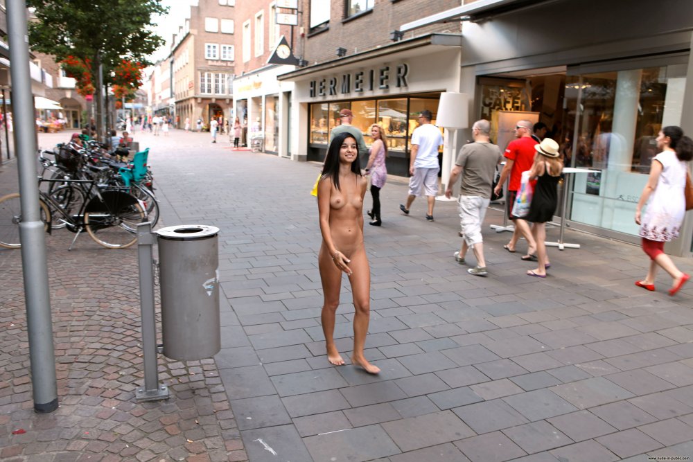 Unashamed, Outdoors - Nude in Public in a raincoat