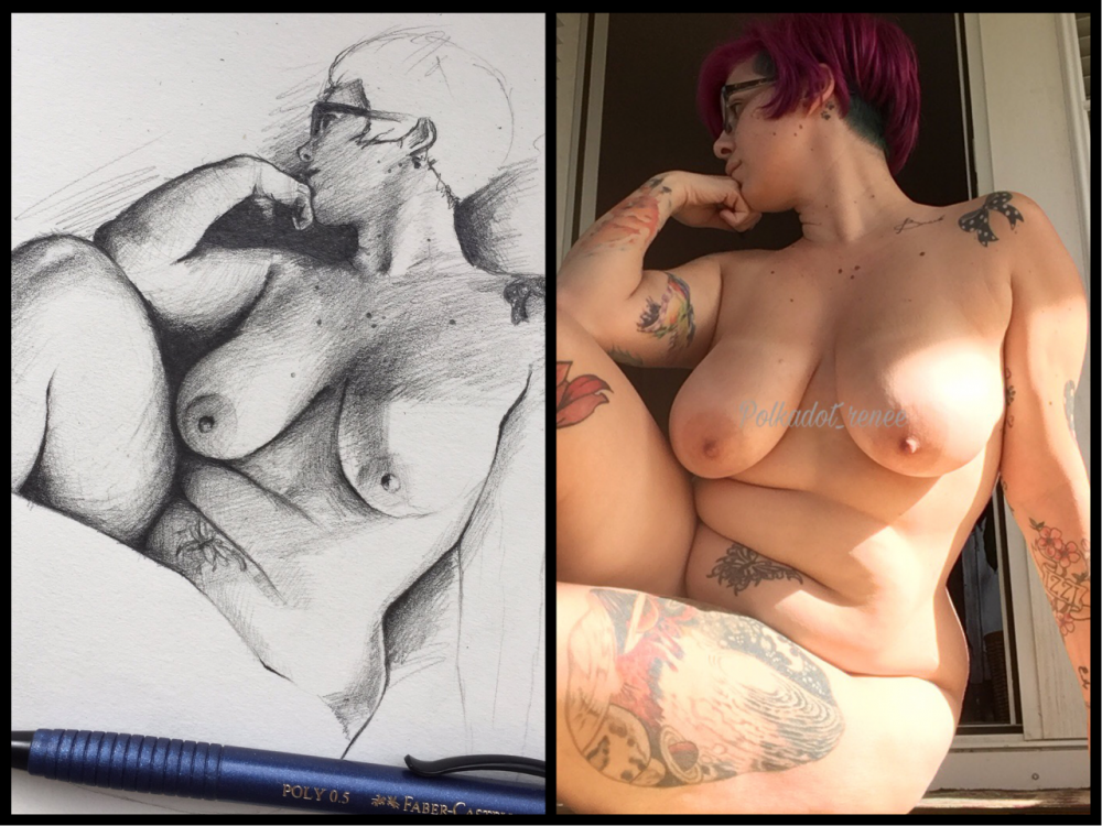 Group naked women in the body back