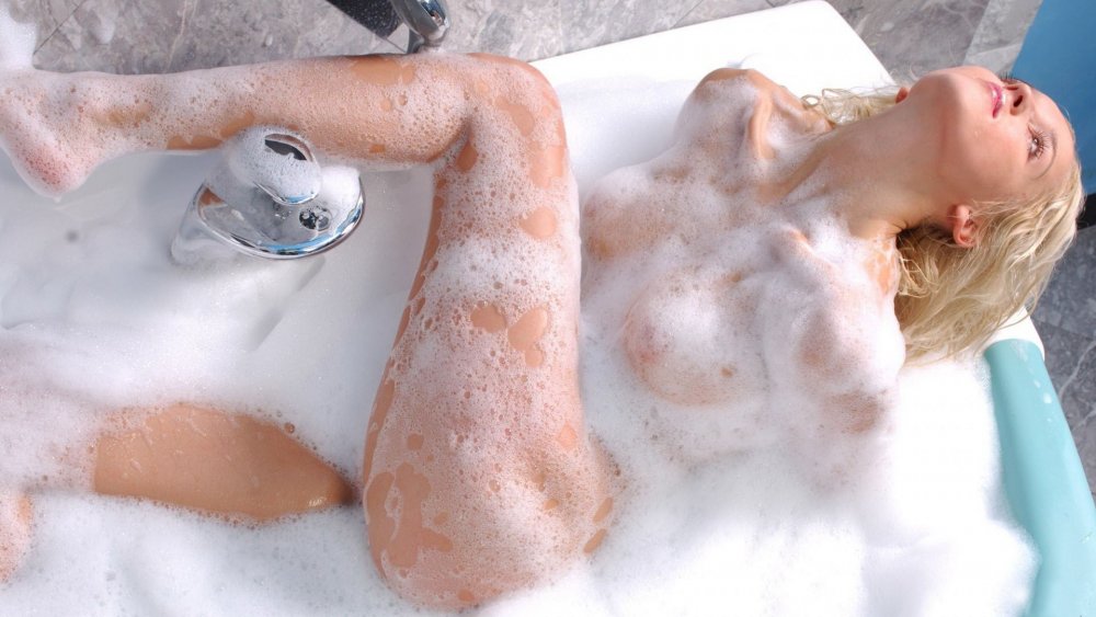Woman Naked Bath Foam