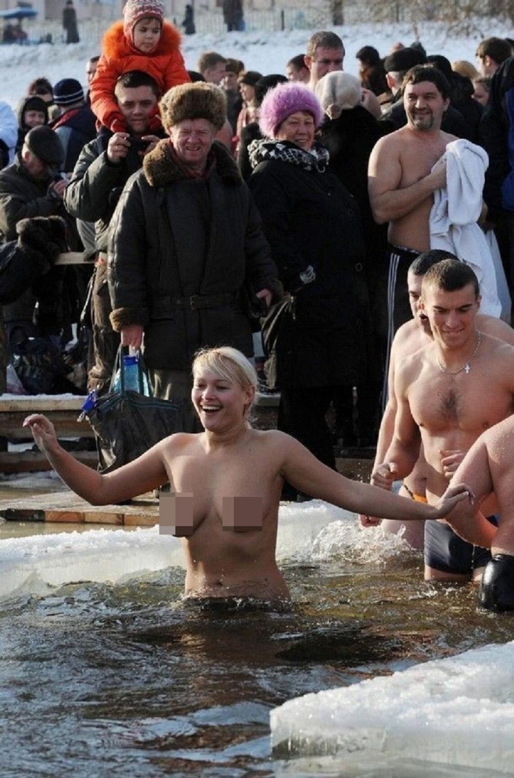 Naked bathe on baptism