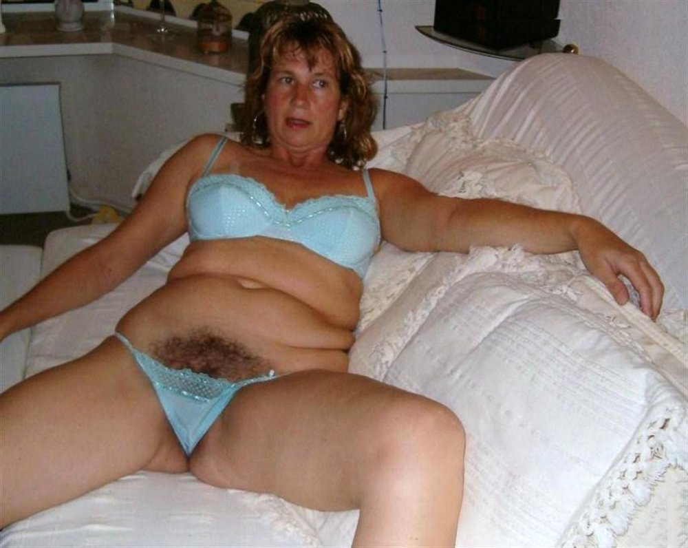 Elderly in pantyhose hairy under the skirt