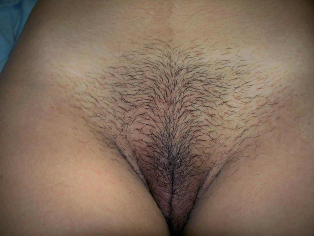 Girl Demonstrates Her Pussy With Pubic Hair