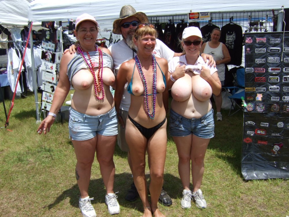 Fatty tits at the festival