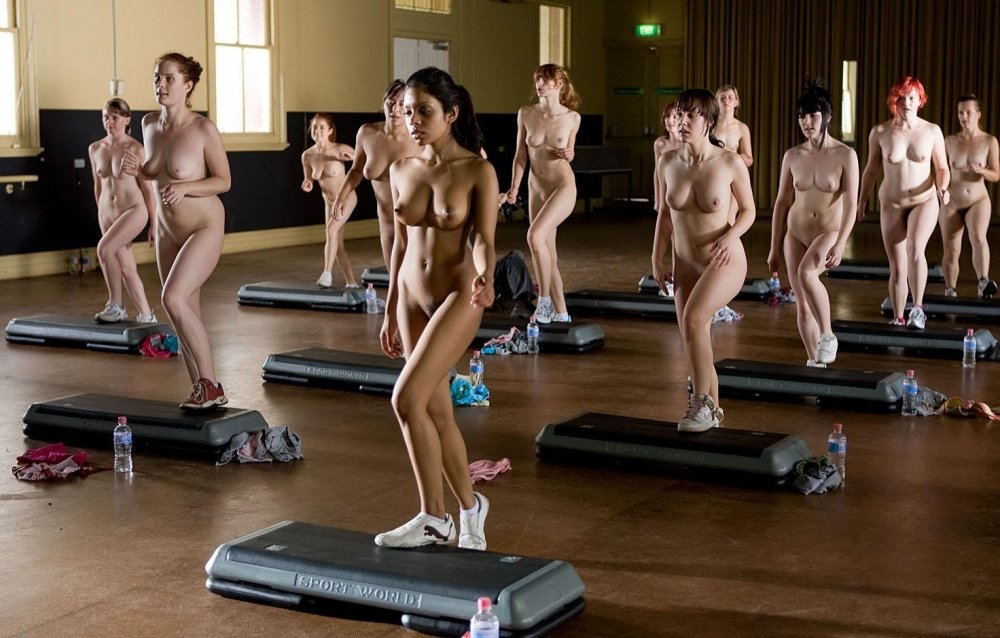 Aerobics exercise naked