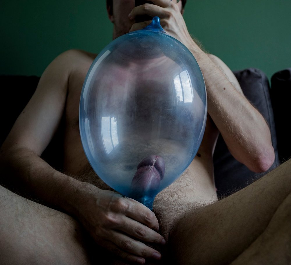 Men cum in a balloon
