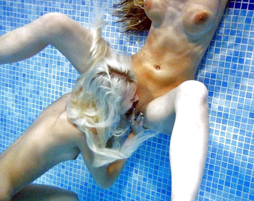 Lesbian underwater pool