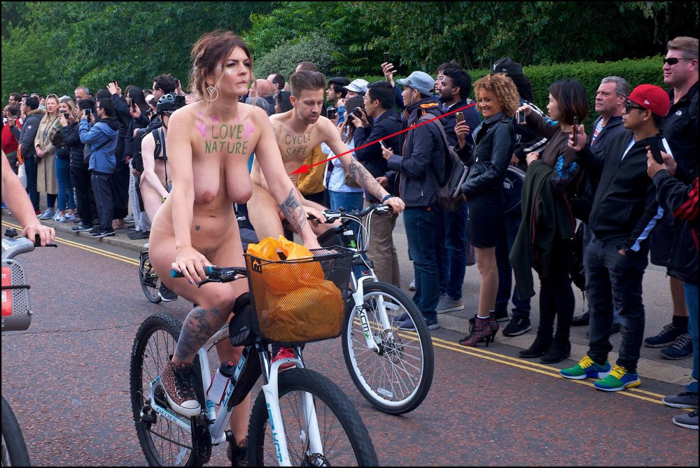 Exeter 2018 Cute Glitter Girl WNBR WORLD NAKED BIKE RIDE