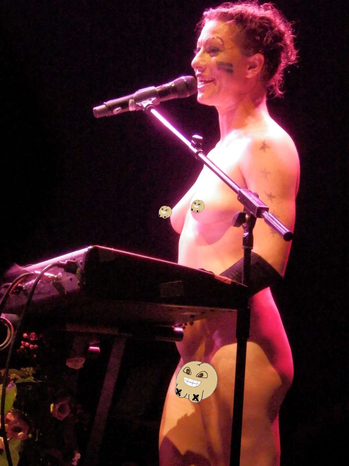 Nude Singer On Stage