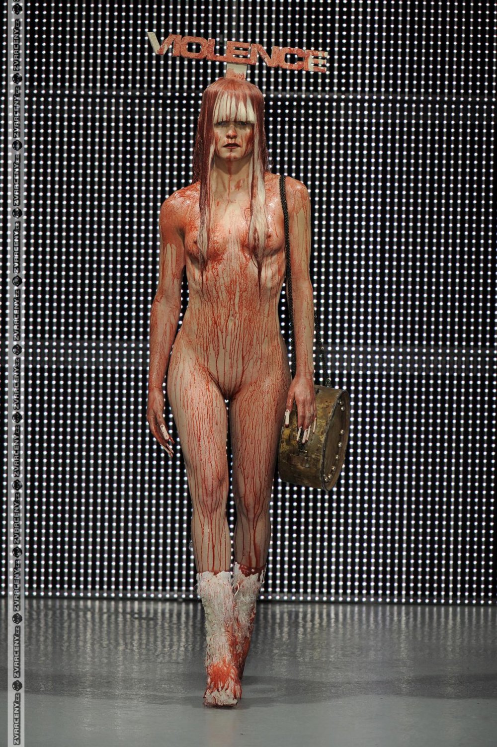 Women on the podium naked