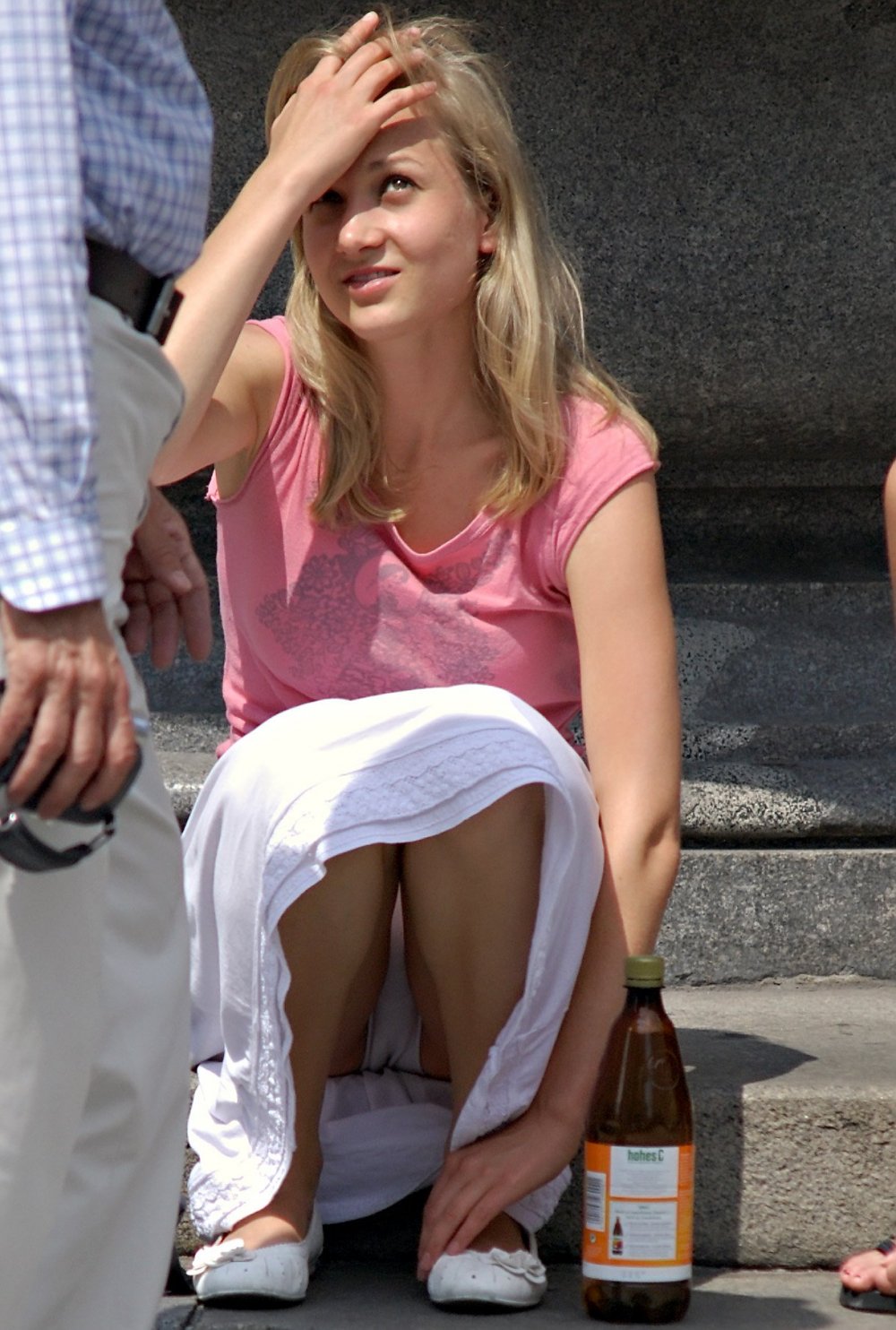 Girls without panties on the street