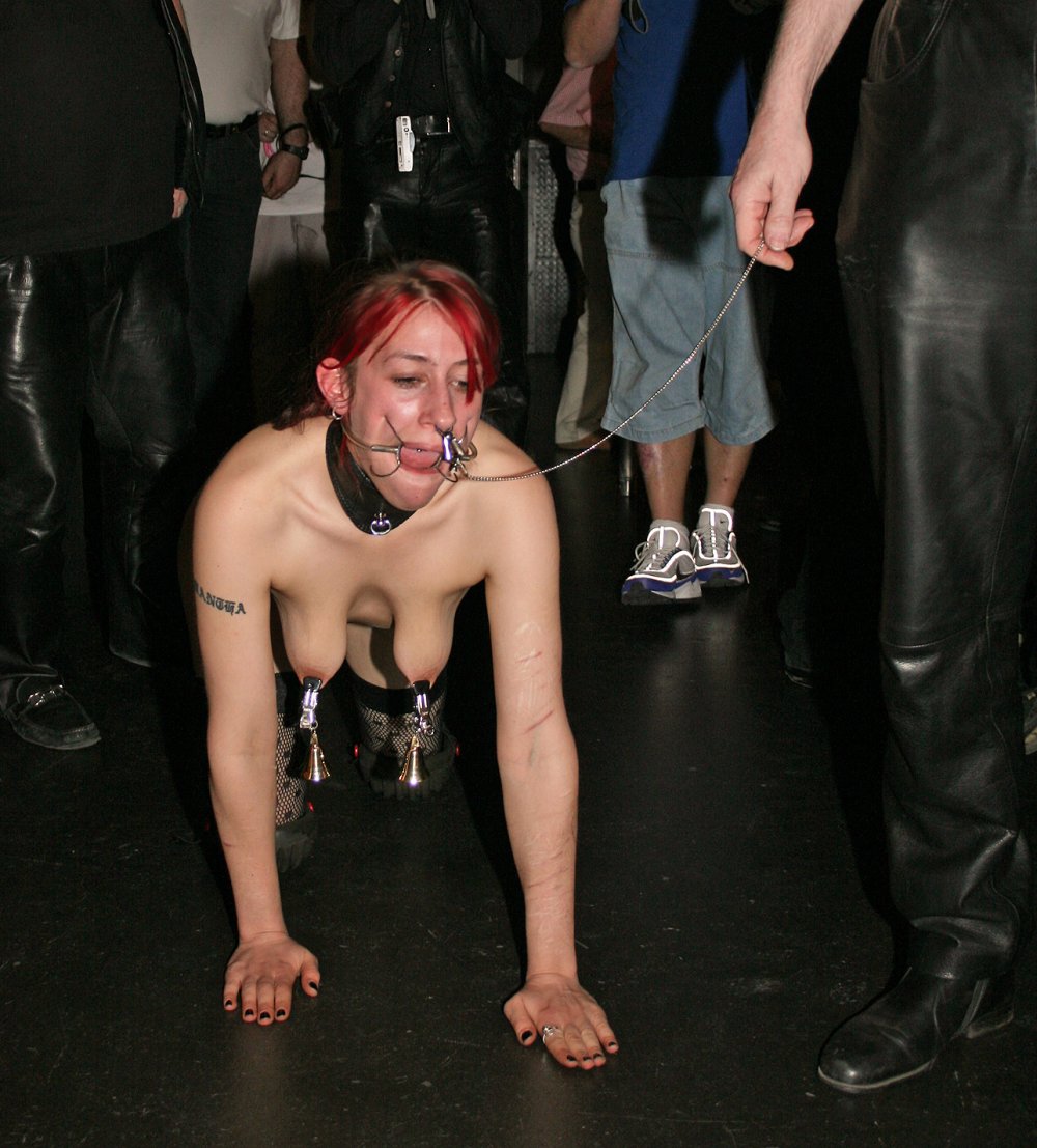 Naked slave BDSM festival