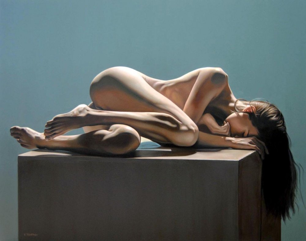 Naked woman hyperrealism