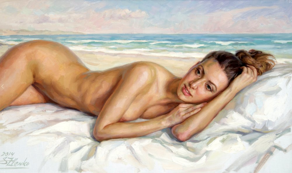Beautiful naked women in the paintings