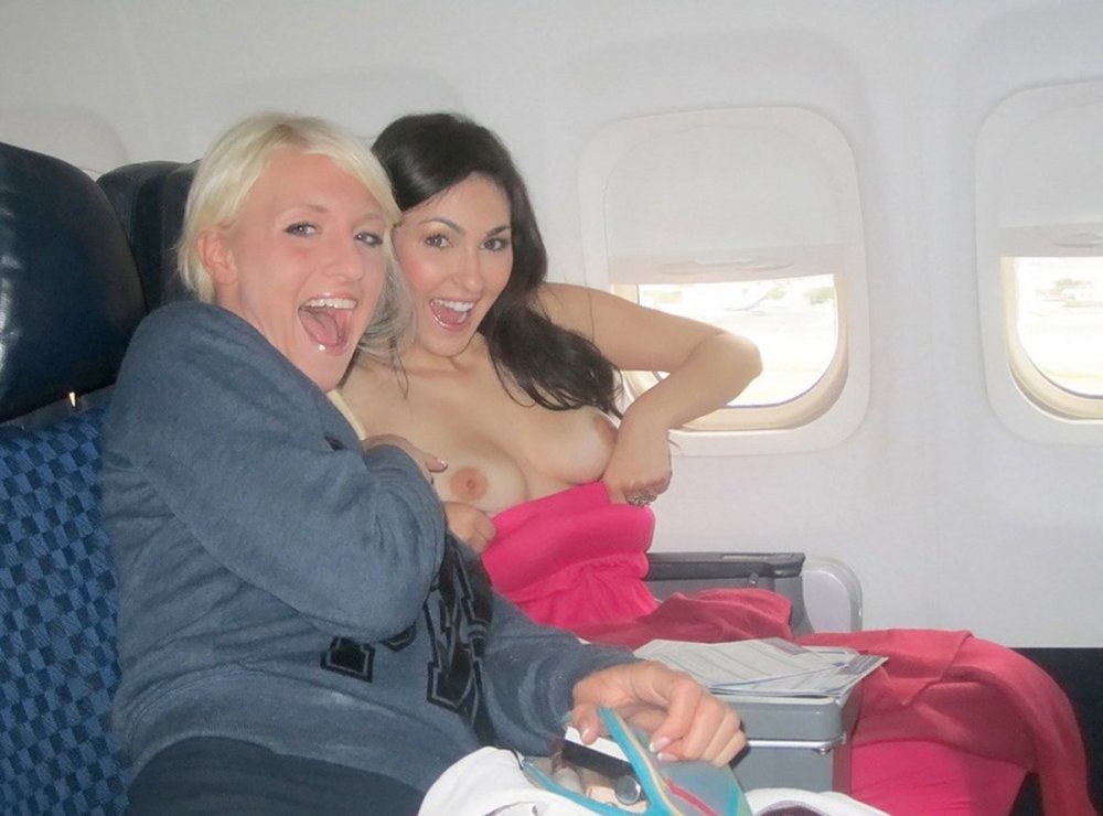 Naked passenger in the plane
