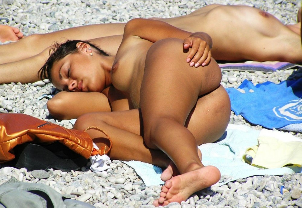 Spying on naked women on the beach