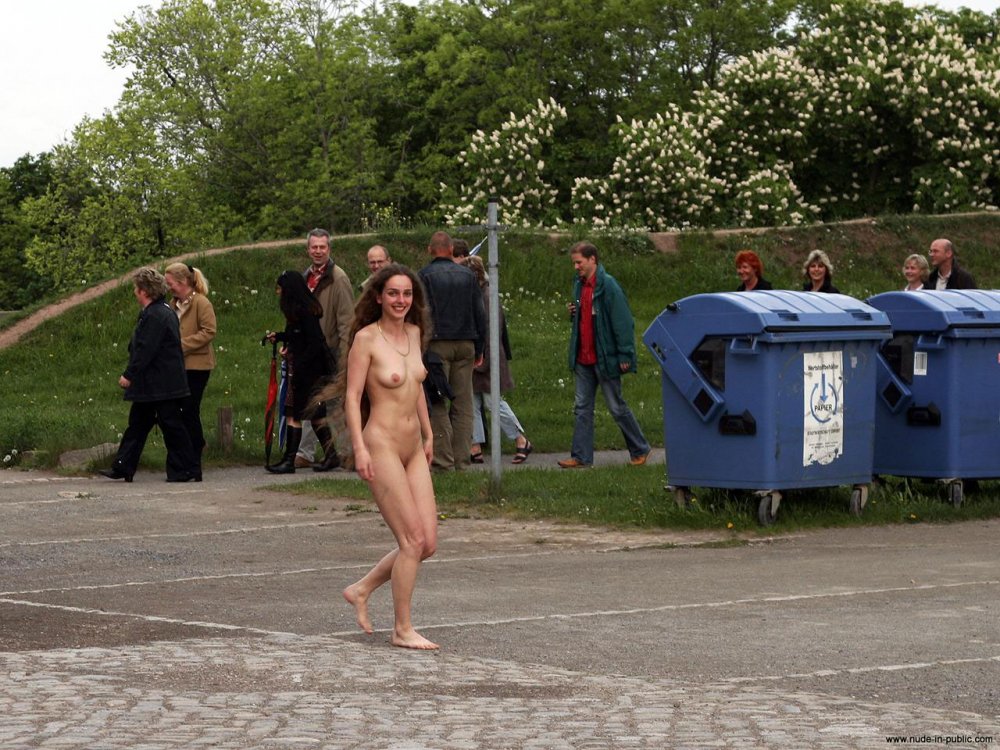 Beautiful naked women in public