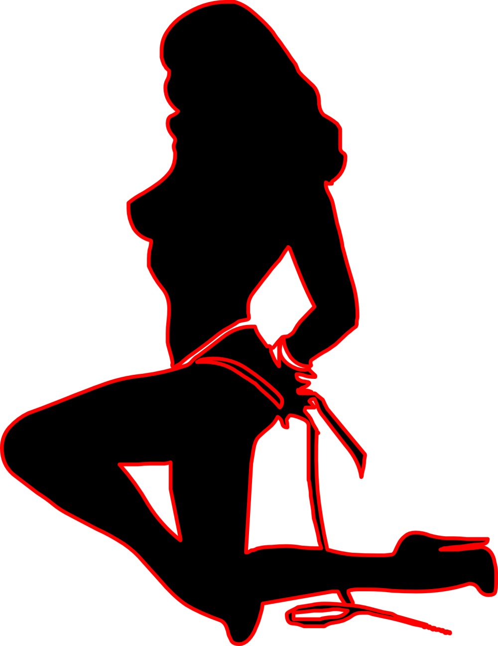 Silhouette of female body