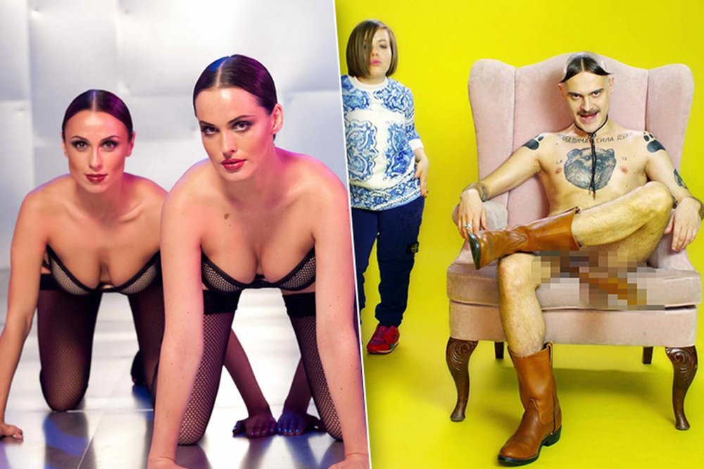 Naked participant of the group Little Big