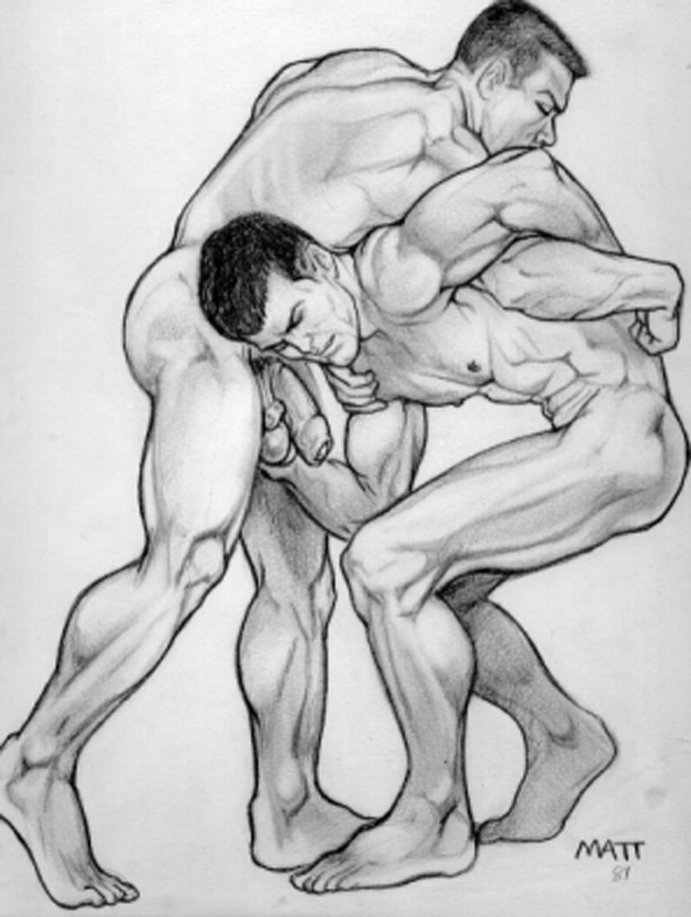 Beautiful pose of bare guys