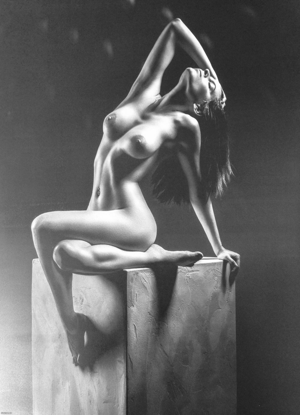 Photo session Nude girls with blacks