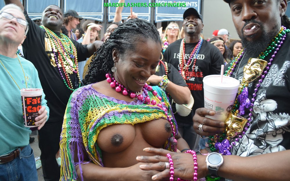 Mardi Gras in New Orleans girl