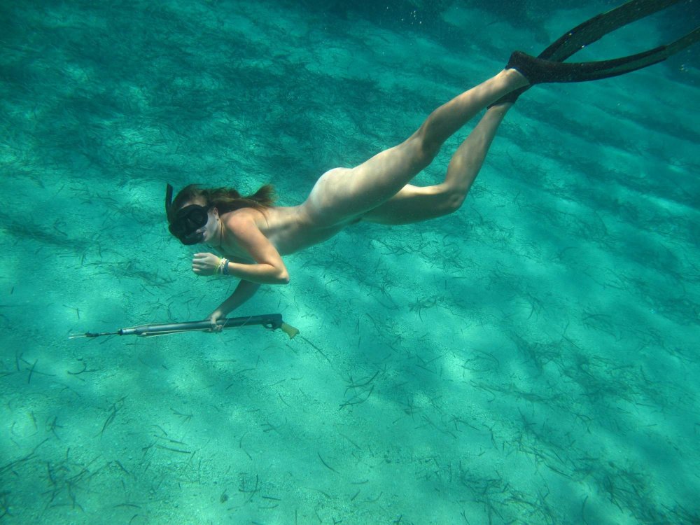 Nude snorkeling