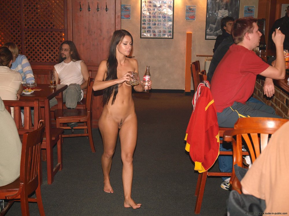 Nude Beauty on the Bar Stand