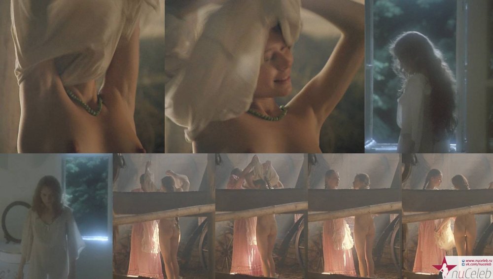 Naked babe in a lounger