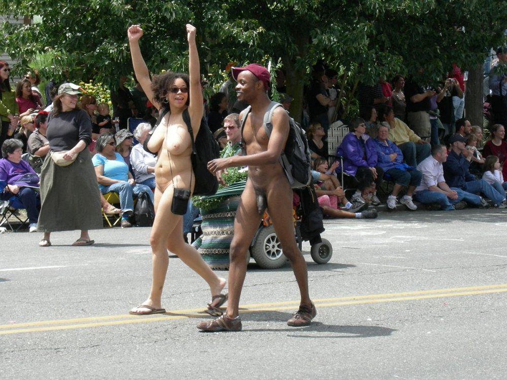 Naked women at the festival