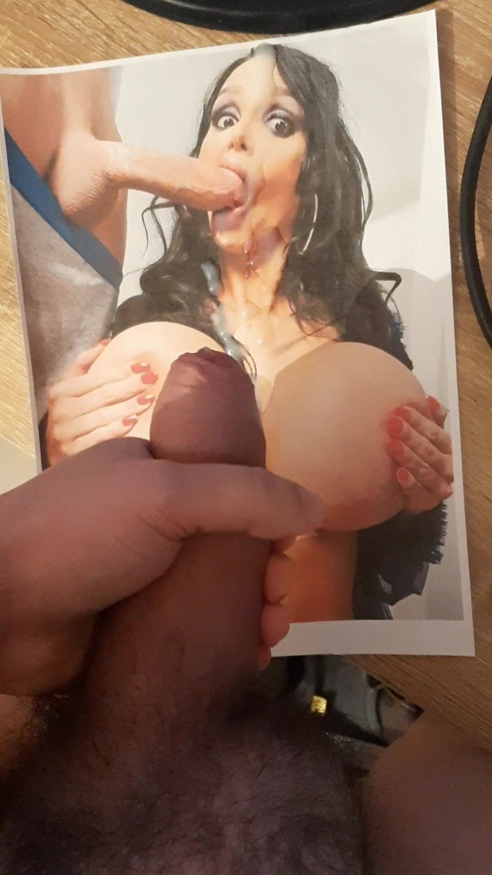 Busty brunette in golf