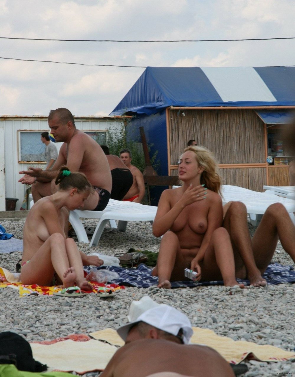 Nudist bare on the beach Crimea
