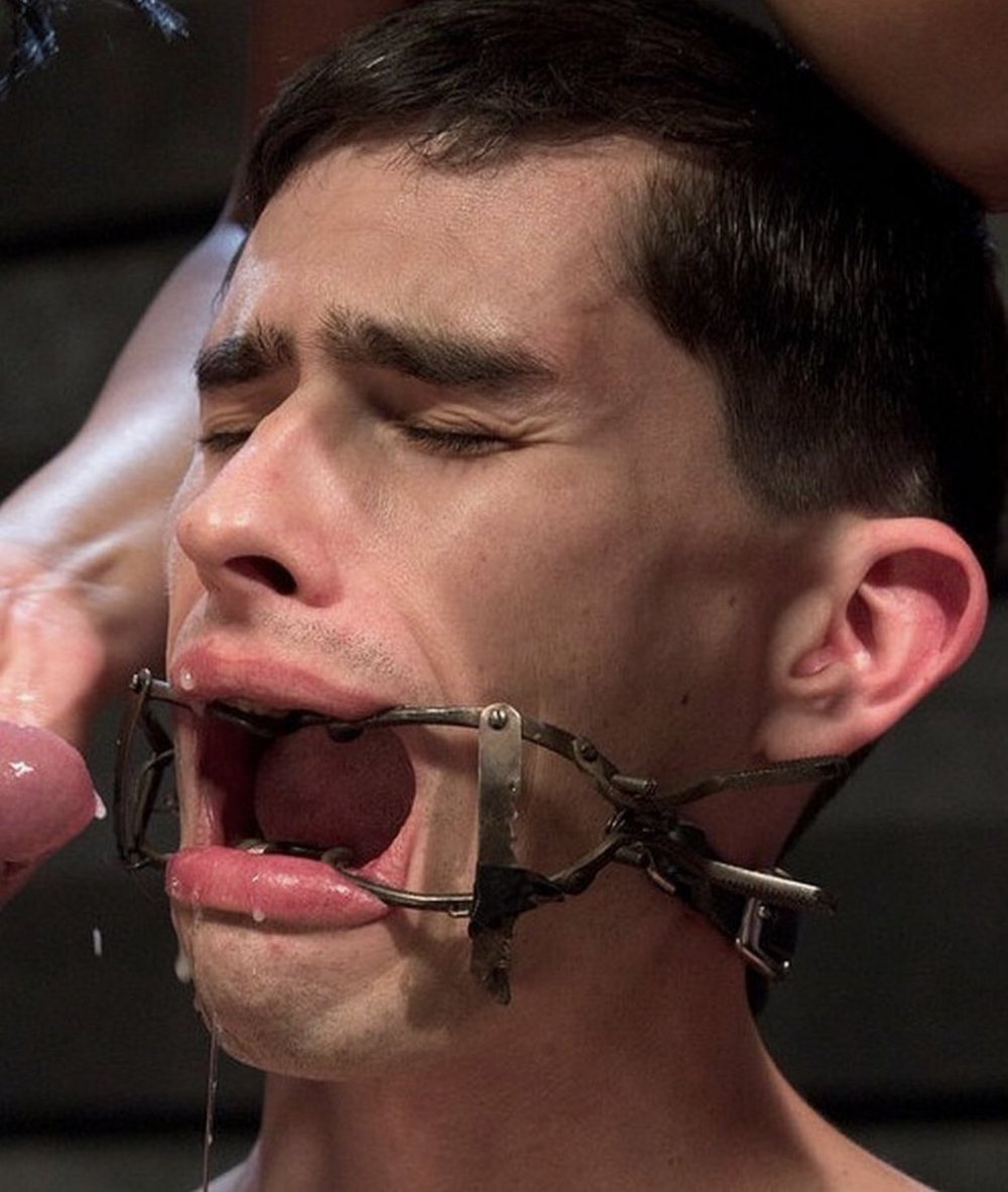 Male with a gag in the mouth bdsm
