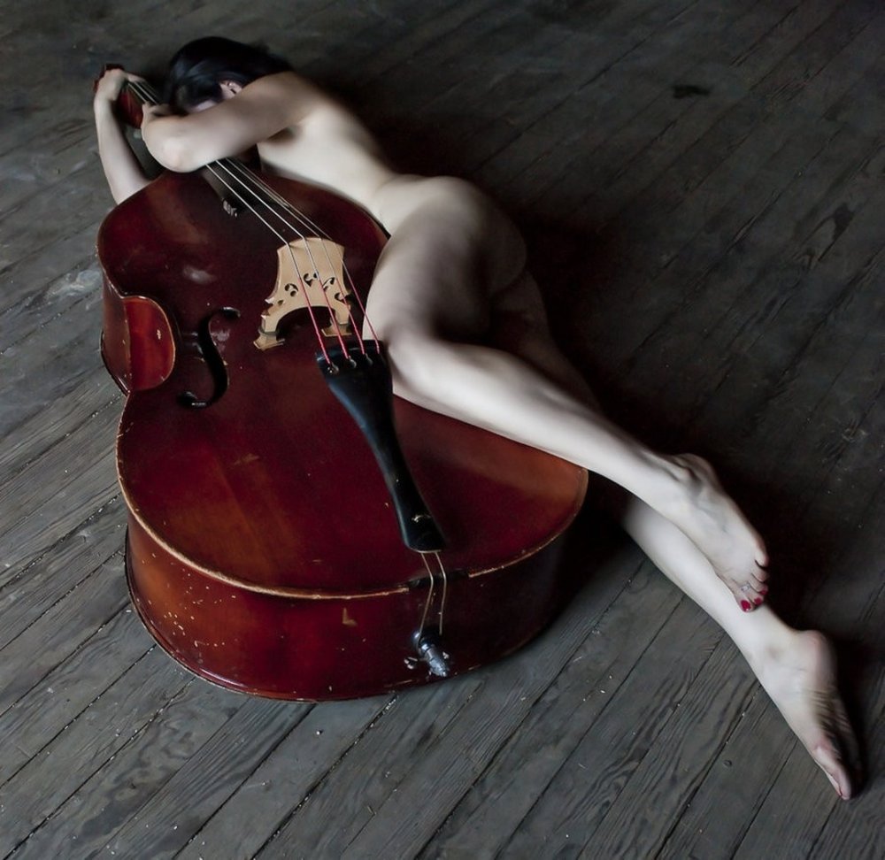 Nude with musical instruments