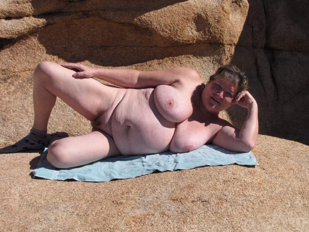 Naked old grandmas on the beach