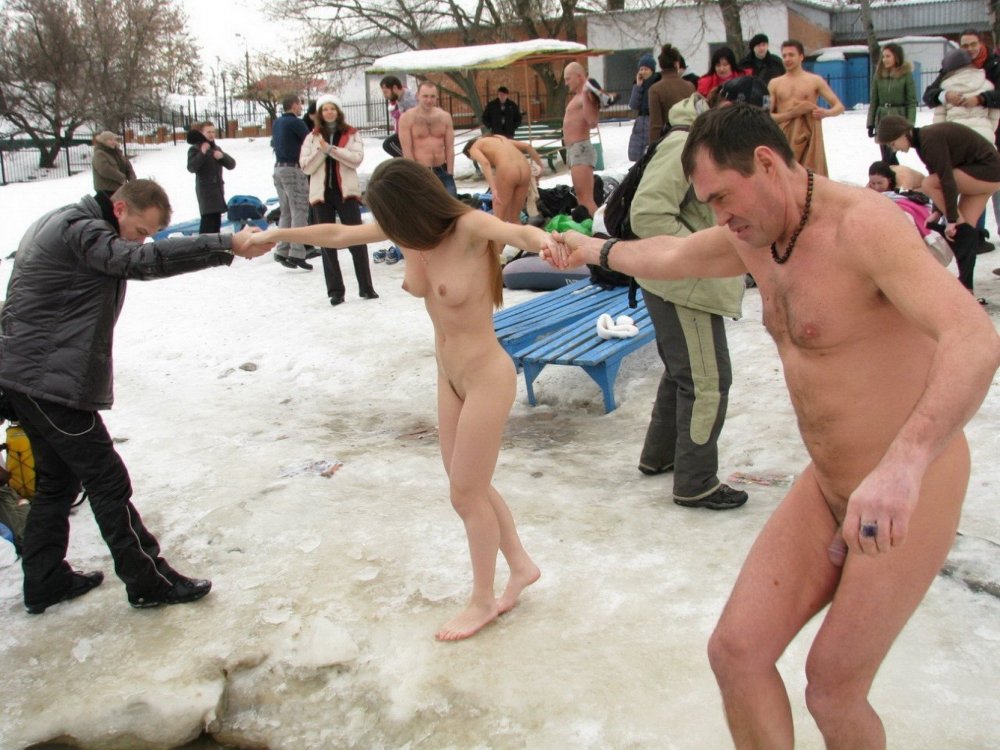 Naked swimming in the hole