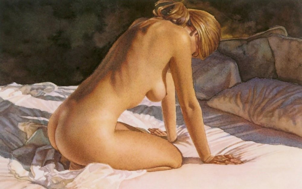 Steve Henks Watercolor Nude